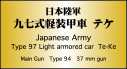 日本陸軍 九七式軽装甲車 テケ